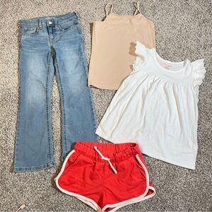Lot of girl's size 6/7 clothes.  Jordache jeans, adjustable waistband with flare
